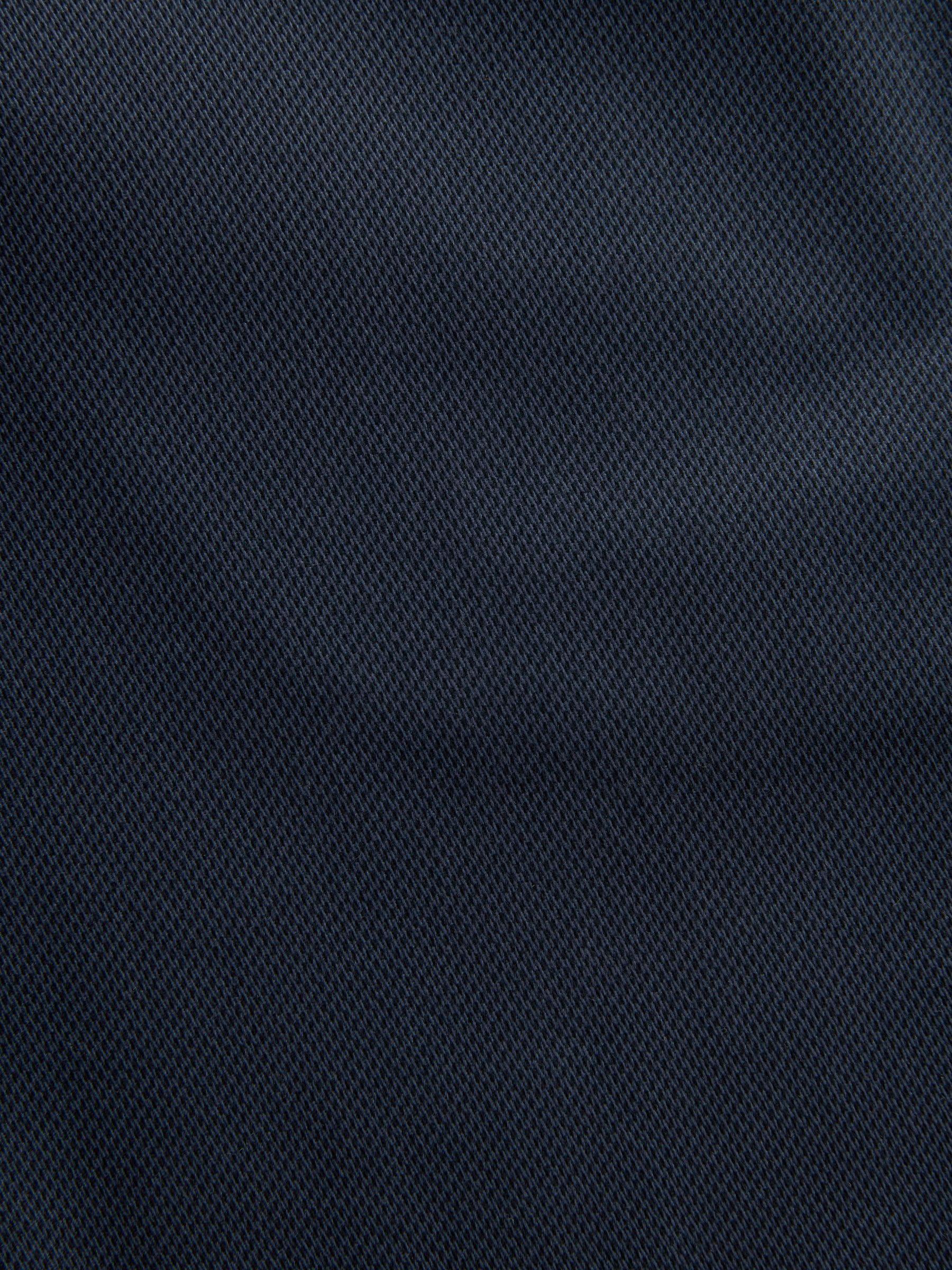 Donkerblauw - Slim Fit - Zacht aanvoelende stretch-chino met print