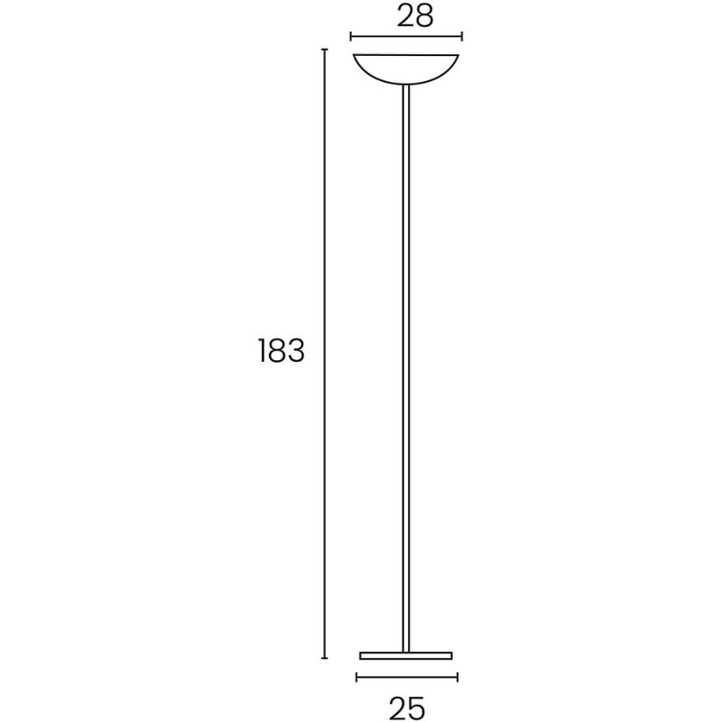 Lampadaire dely 2.0 led unilux prise europe gris métal