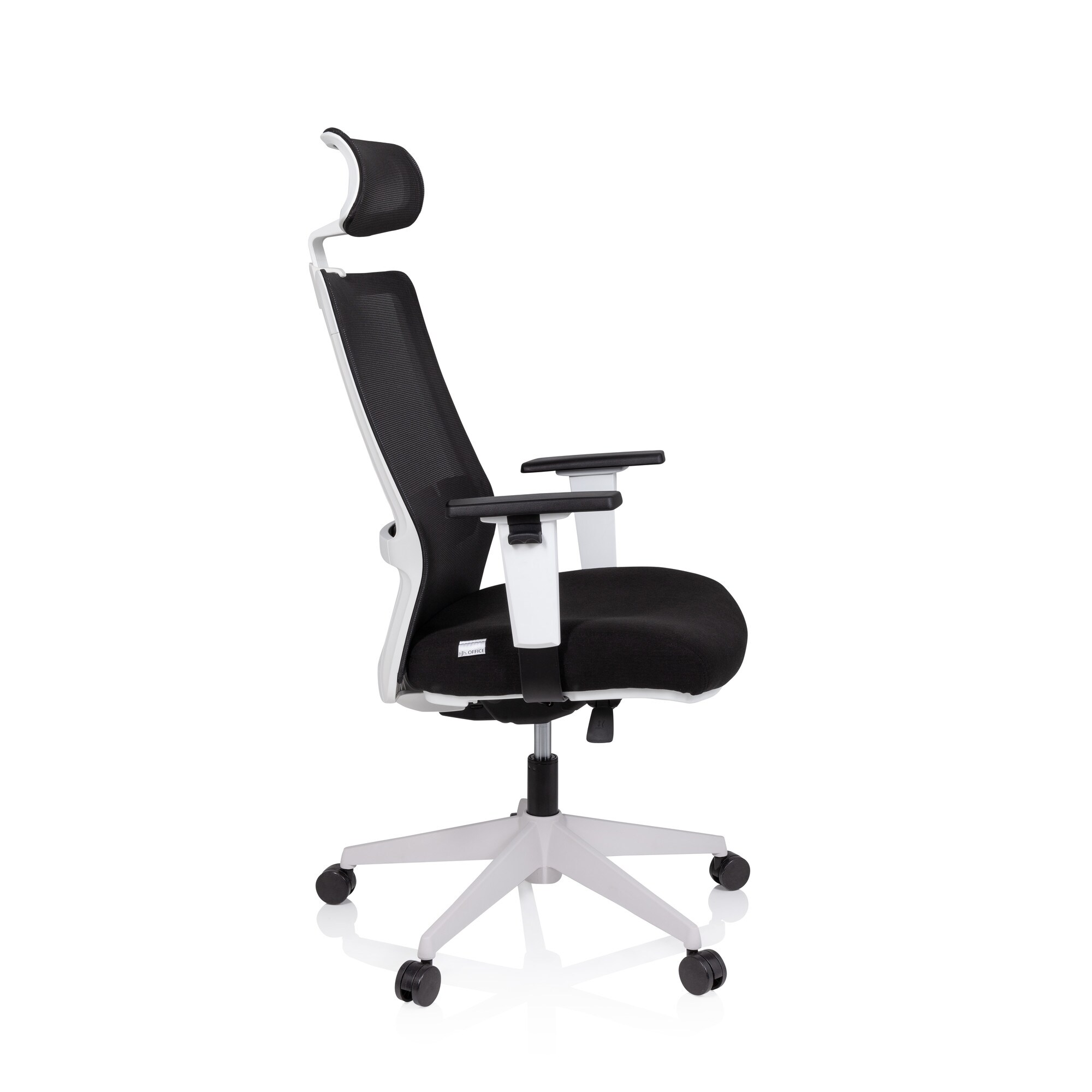 Profi Bürostuhl BRANCO Stoff/Netzstoff mit Armlehnen (höhenverstellbar) hjh OFFICE