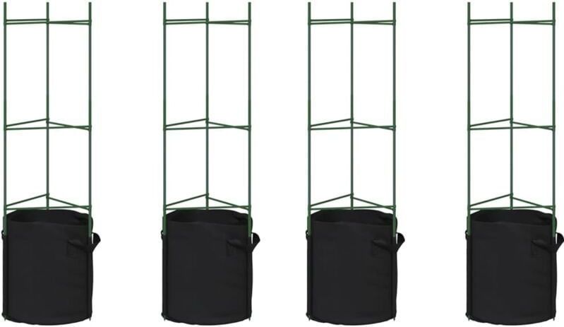 vidaXL - Tomatenkooien - Staal en Polypropeen - 4 Stuks - 116 cm