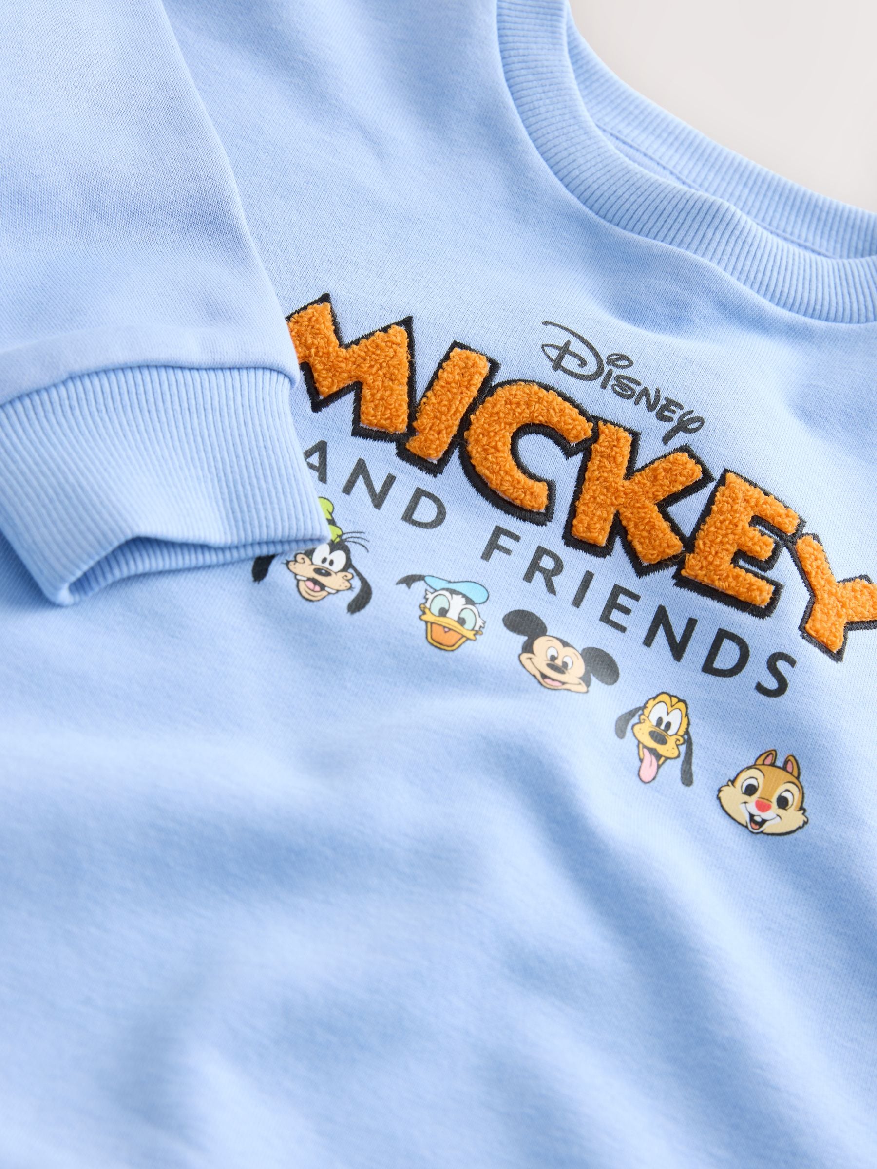 Blauw - Mickey Mouse sweatshirt met ronde hals (3mnd-8jr)