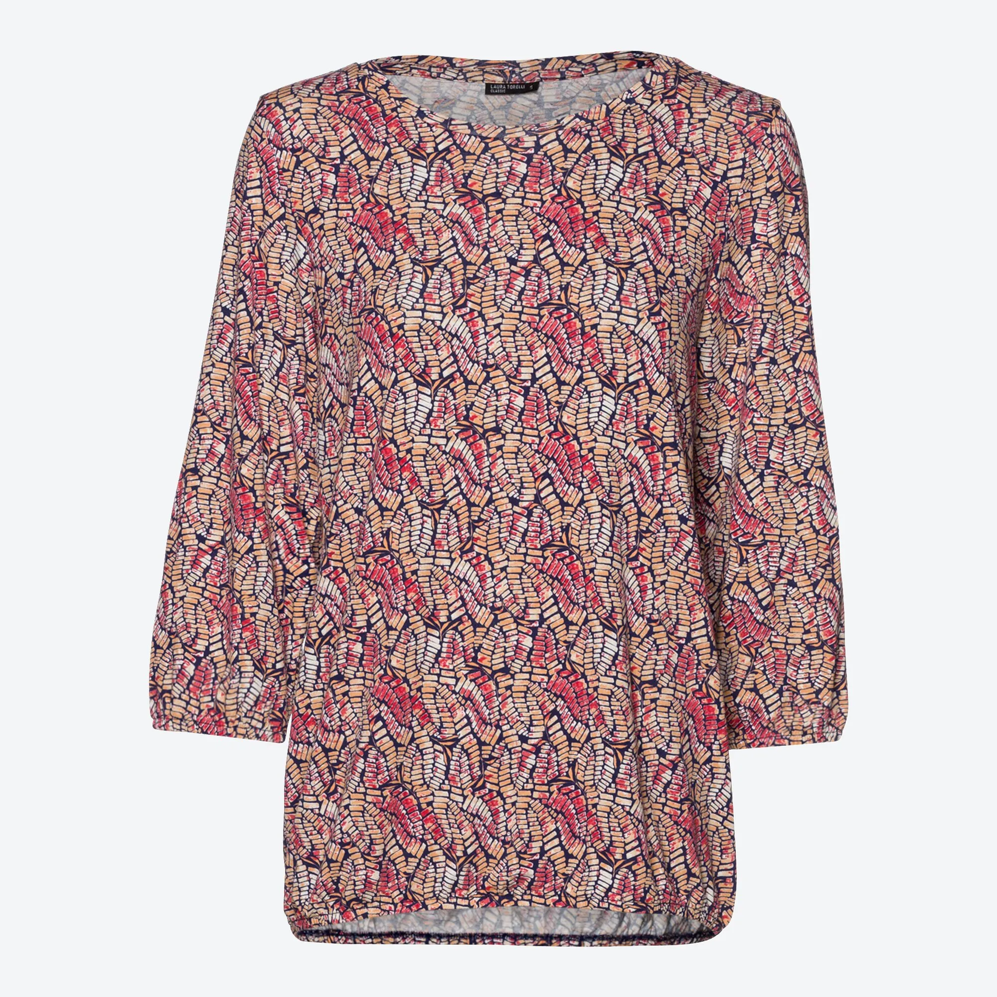 Damen-Langarmshirt mit elastischem Saum