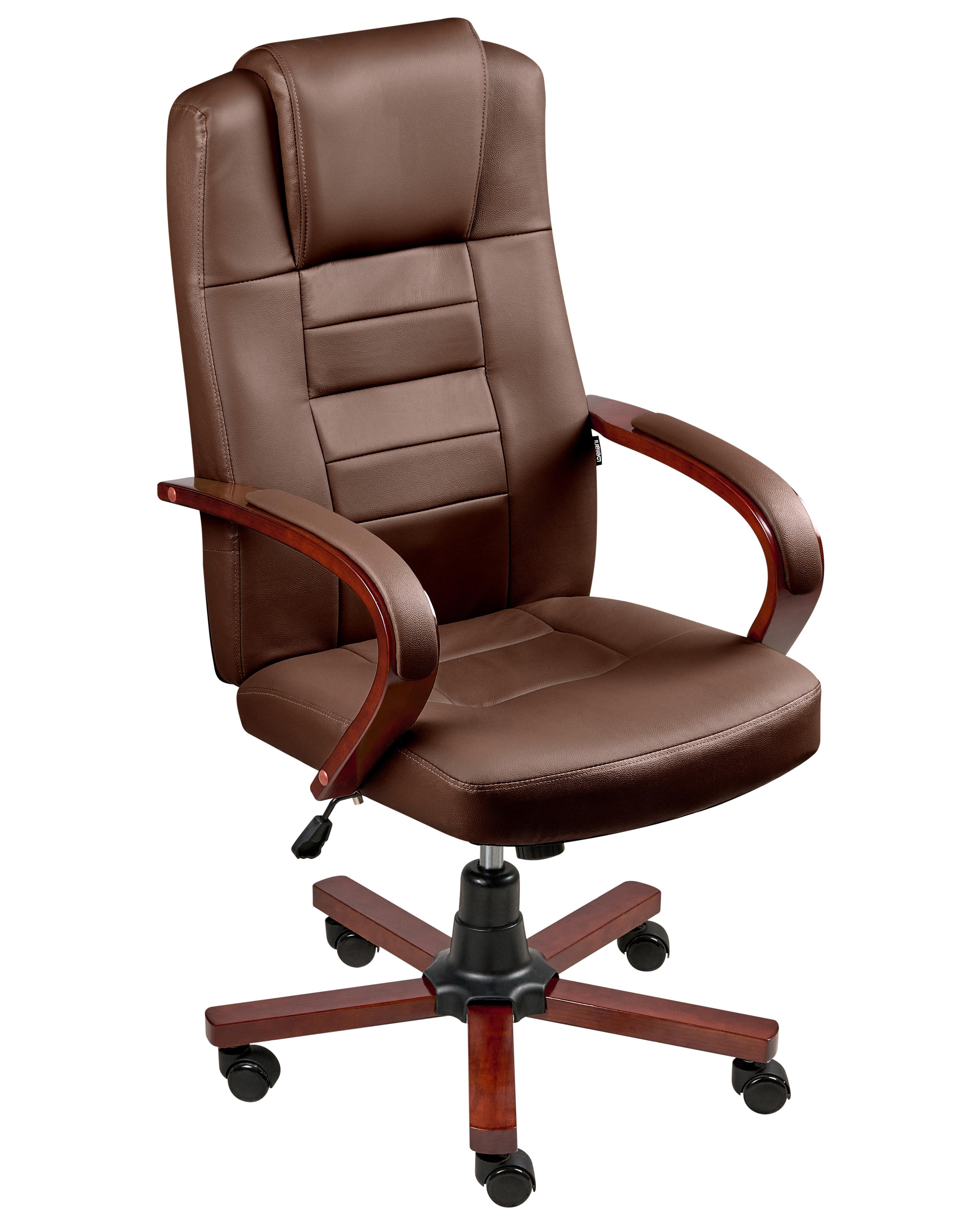 Massagestoel DIAMOND met verwarming Leer Donkerbruin