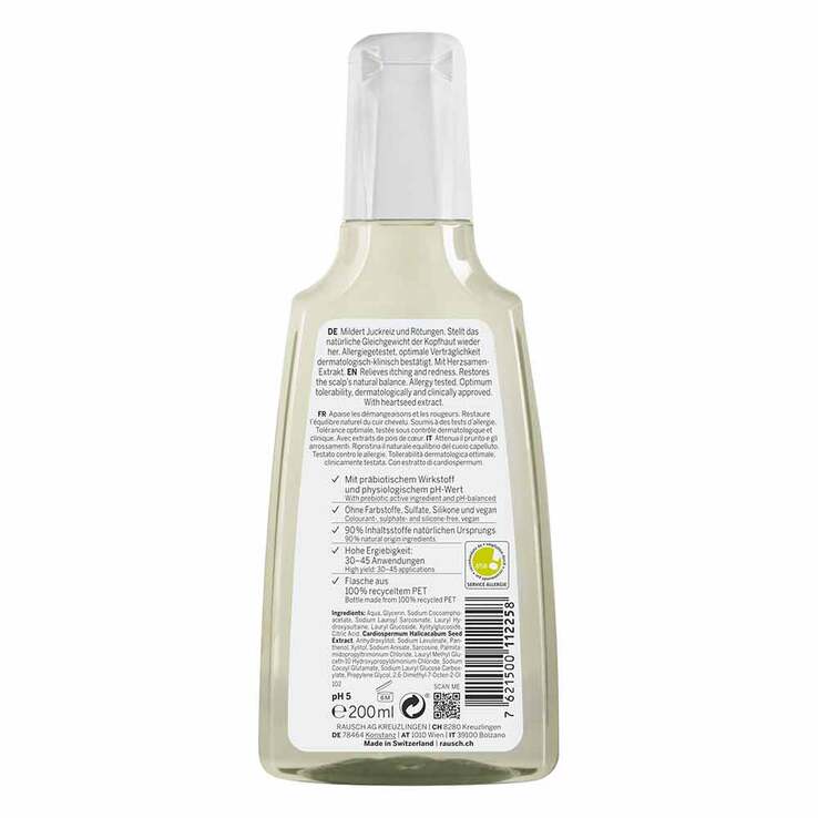 Rausch Sensitive-Shampoo mit Herzsamen, 200 ml