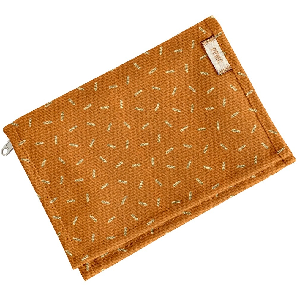 Portefeuille Compact Paille Dorée Caramel