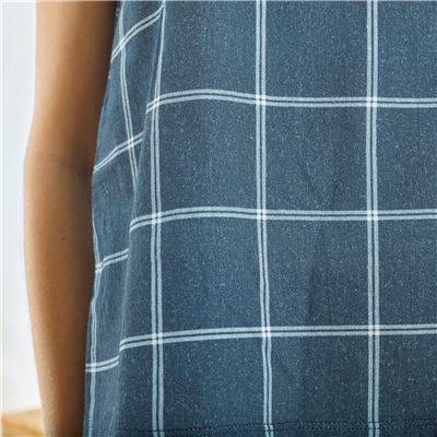 Pyjama short femme à carreaux