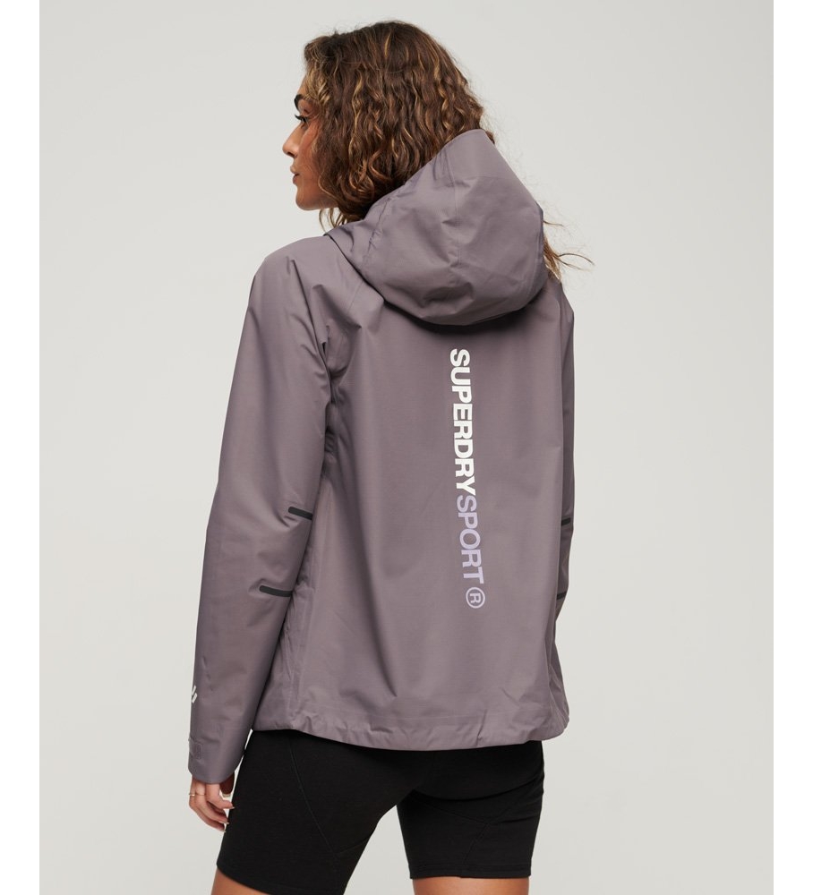 Jaqueta impermeável cinza Superdry