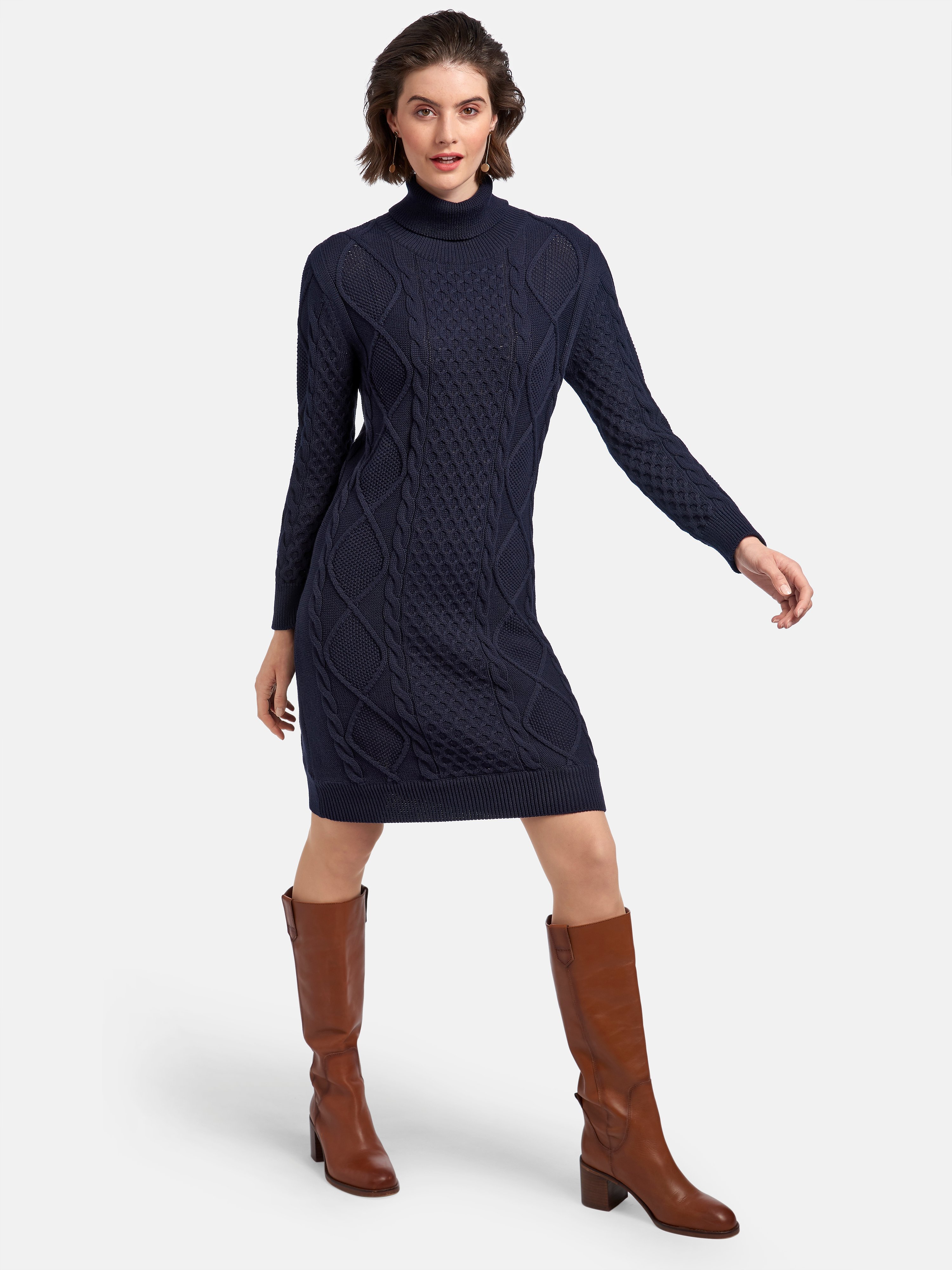 Strickkleid mit Rollkragen