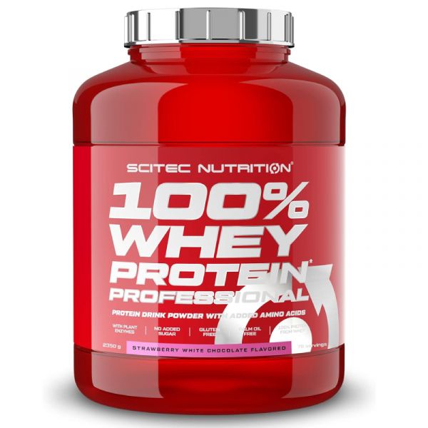 Scitec 100% Whey Protein Professional 2350g Chocolate Branco-morango