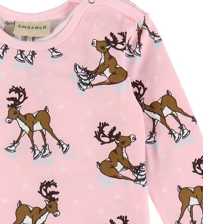Småfolk Body L/æ - Eisig Pink m. Rentier