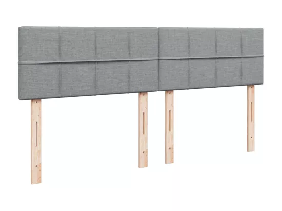Sommier à lattes de lit avec matelas Gris clair 180x200cm Tissu