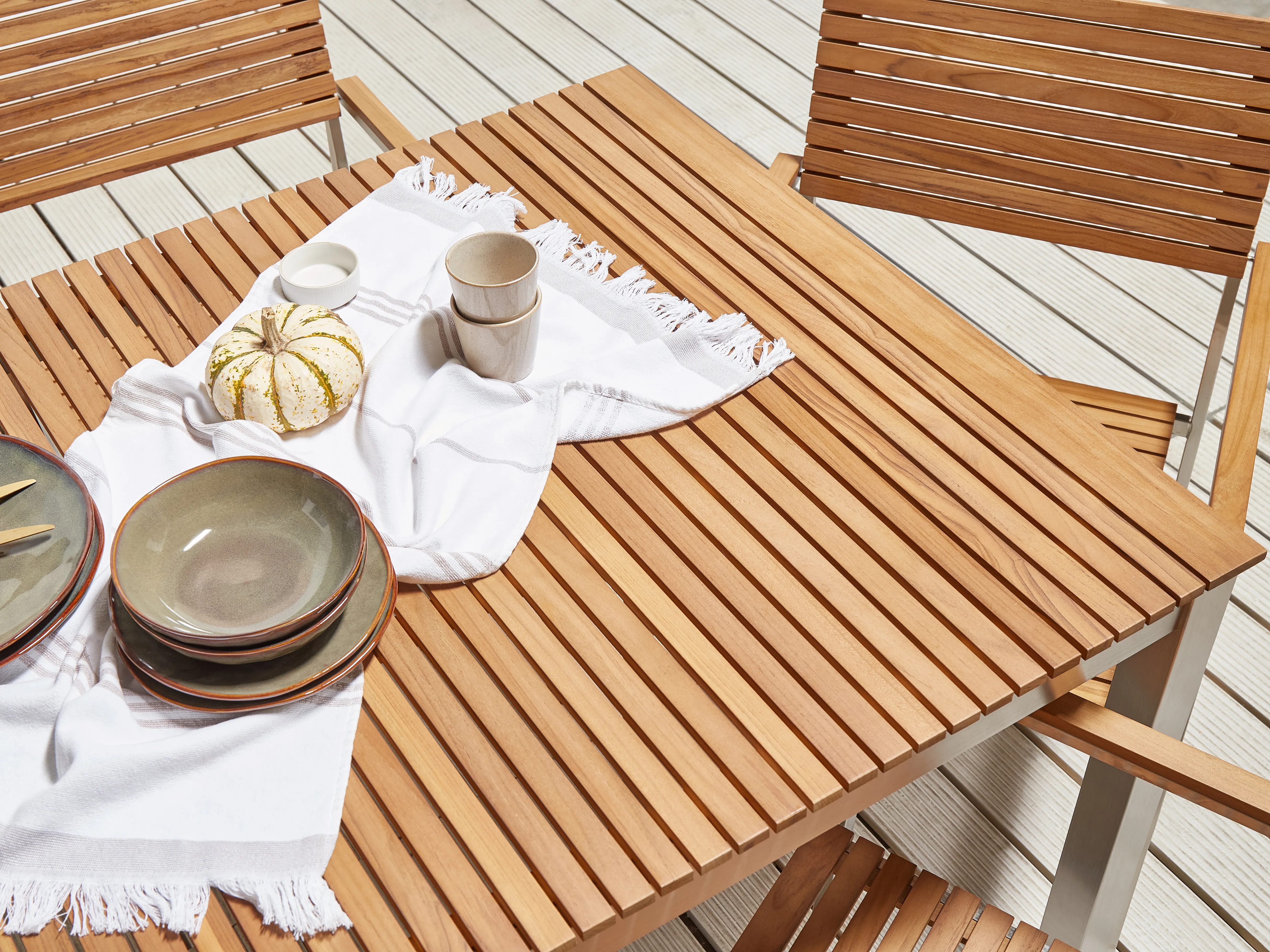 Tuin eettafel VIAREGGIO 200 cm 90 cm Gecertificeerd teakhout Bruin