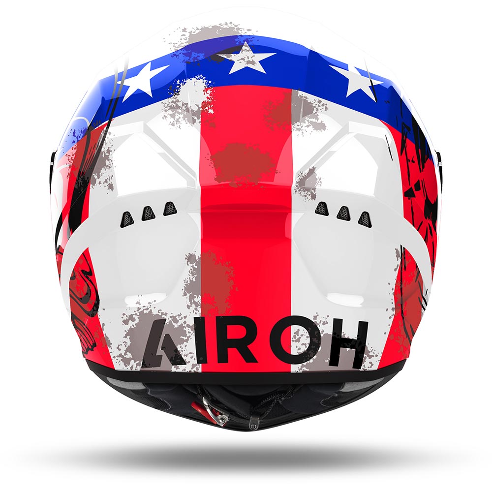 Airoh - Casque Connor Nation Blanc brillant / Rouge / Bleu