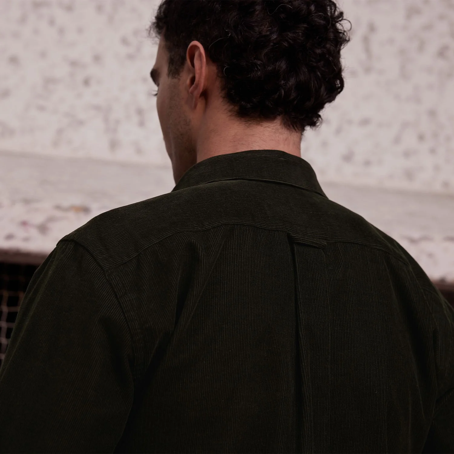 Fir green velvet shirt