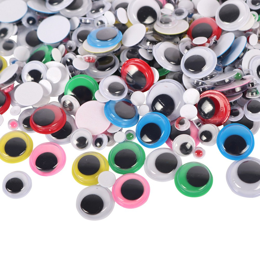 (1500er Set) Selbstklebende Bastel Augen Mix Wackelaugen