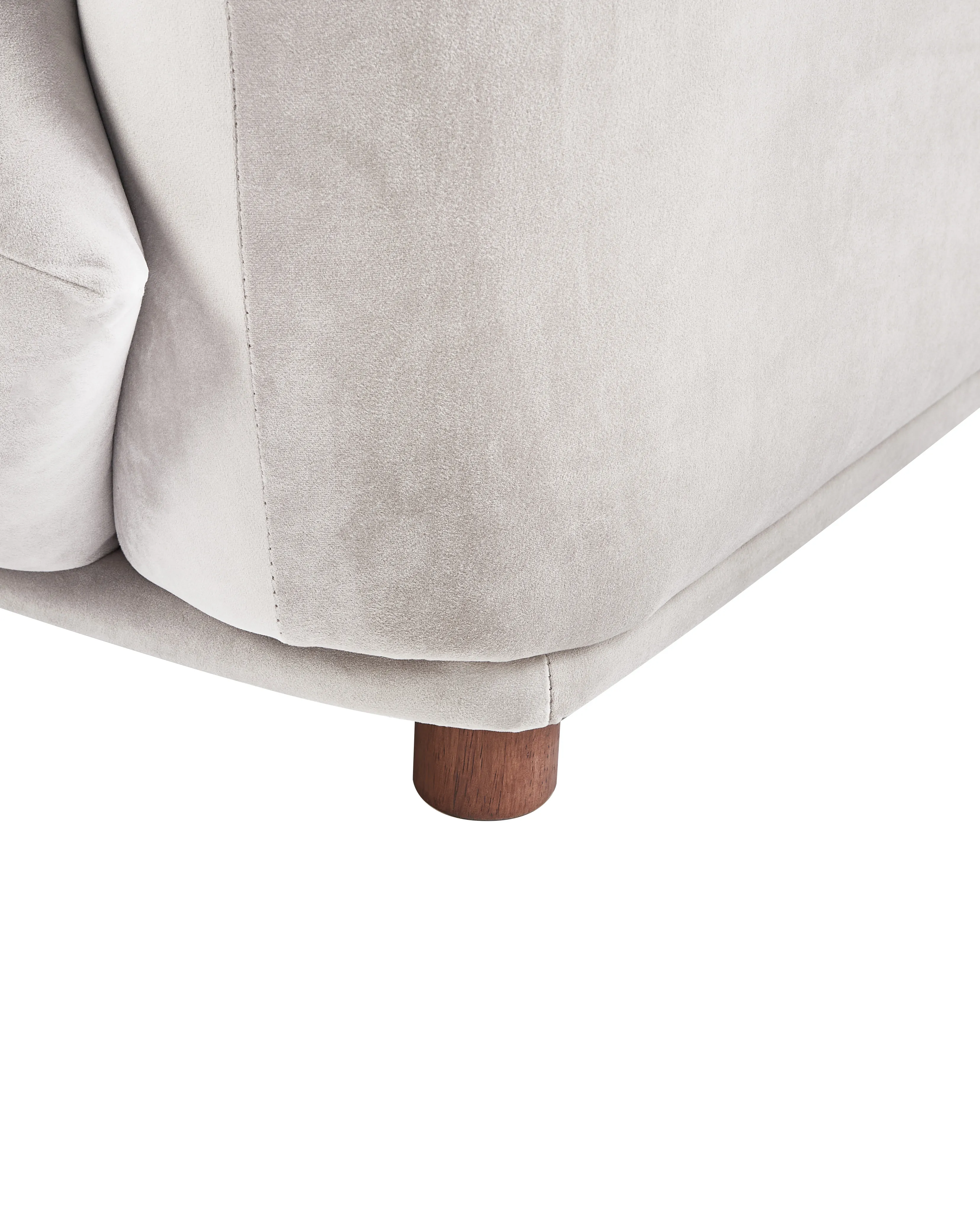 Fauteuil LUVOS Fluweel Taupe