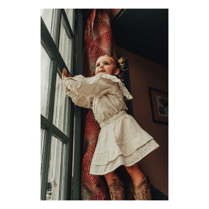 Baje Studio Blouse Neale Brodée | Crème