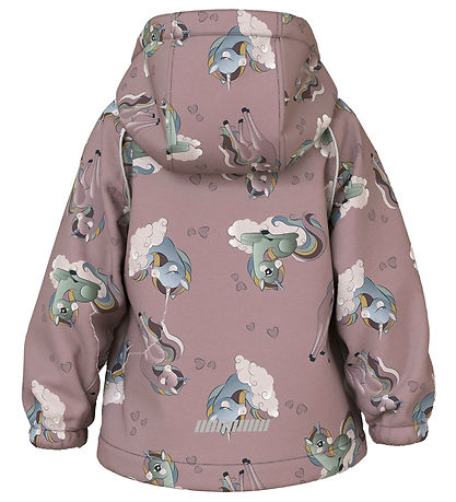 Name It Softshelljacke m. Fleece - NmfAfla08 - Purple Dove m. Ei