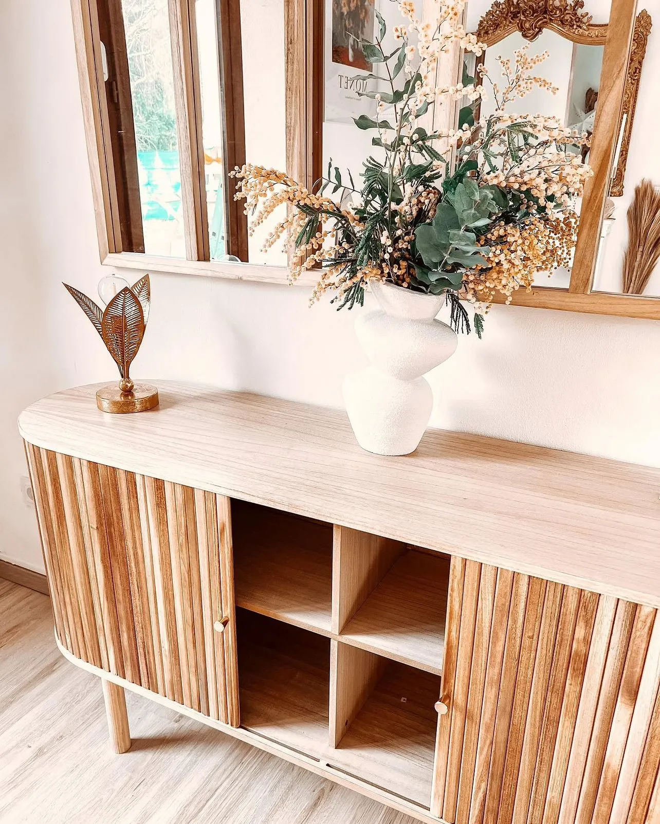 Kast MANARA Paulowniahout Lichtbruin