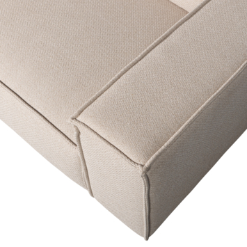 WOOOD hoekbank Roman beige geweven stof met verlenging links