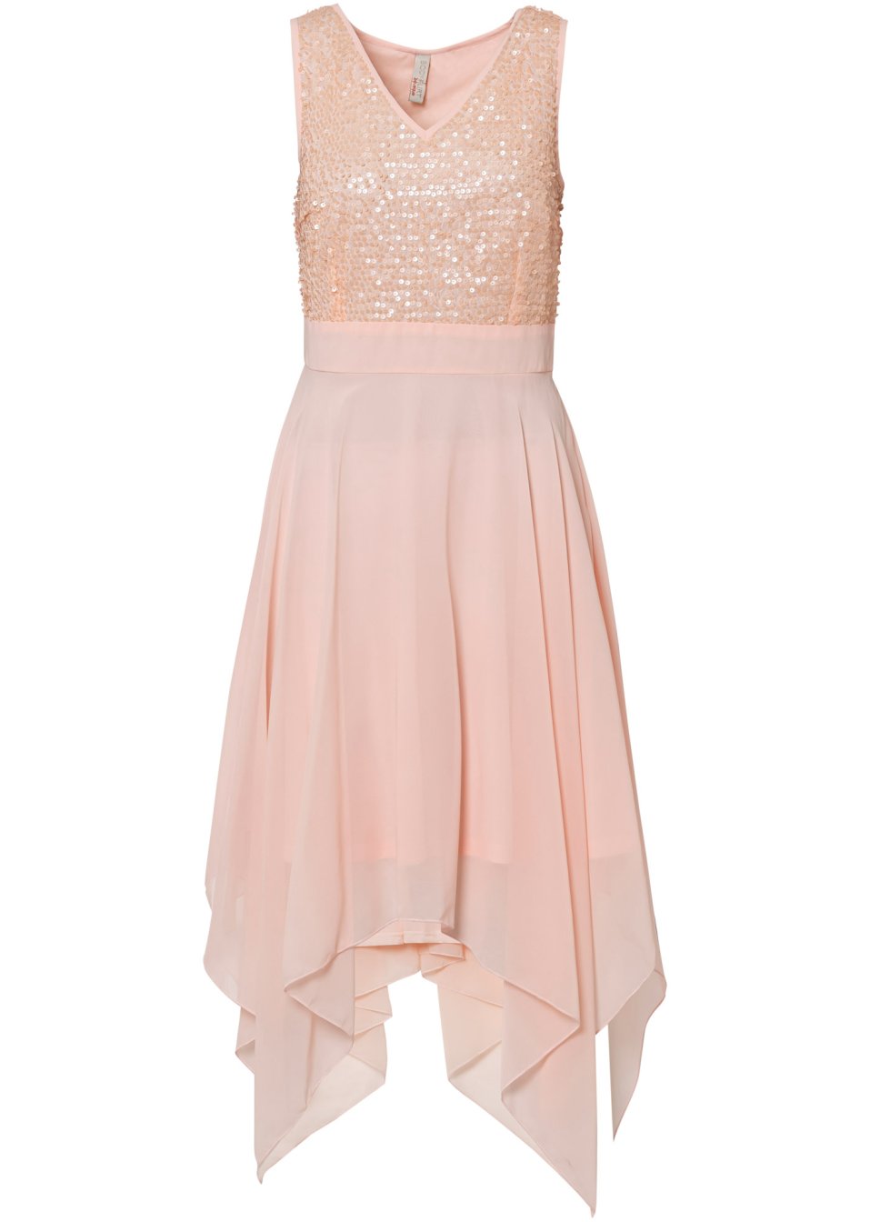 Robe de soirée longueur midi à paillettes