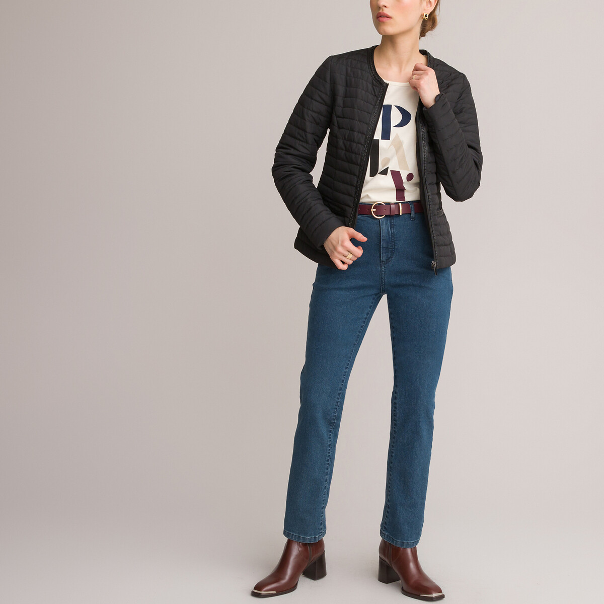 ANNE WEYBURN<br>Jaqueta leve acolchoada de plumas