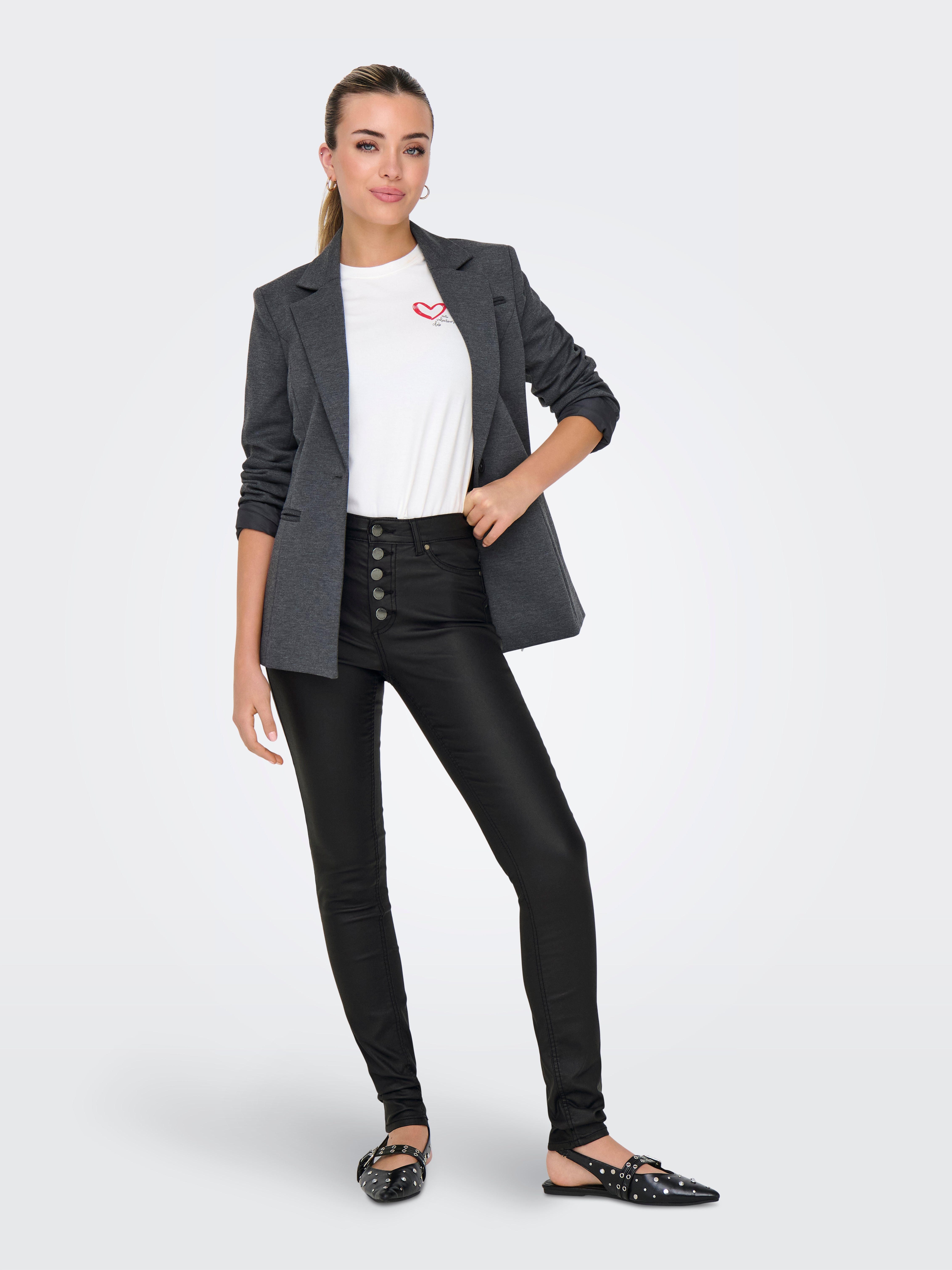 ONLBLUSH Hohe Taille Skinny Fit Hose Black