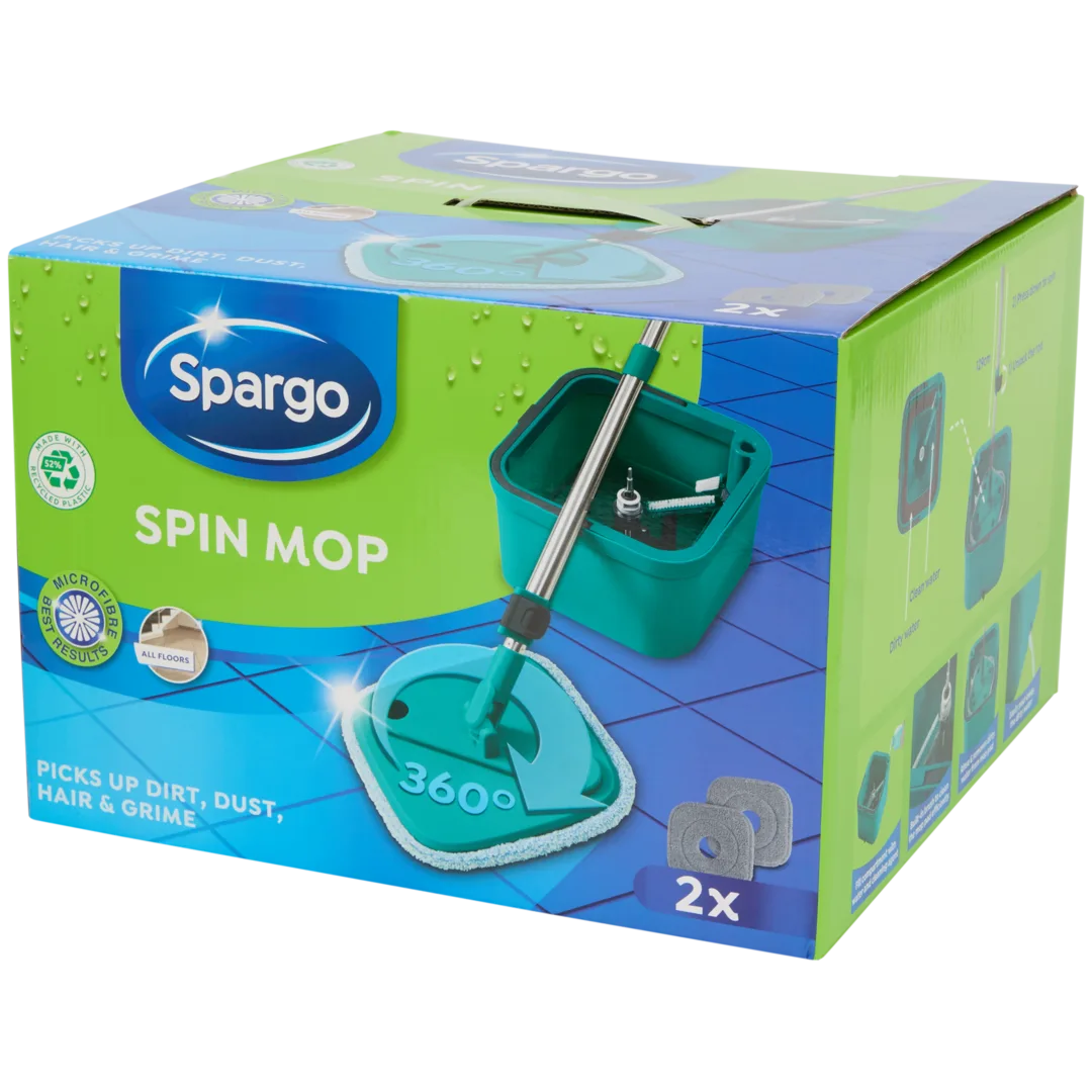 Spargo spinmop en emmer 4-delig | diverse kleuren