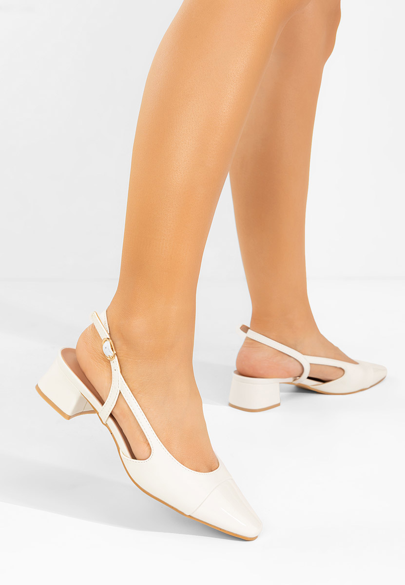Chaussures slingback blancs Alexonia