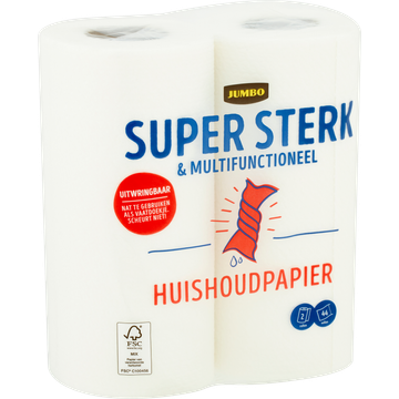 Jumbo Huishoudpapier Super Sterk & Multifunctioneel 2 Rollen