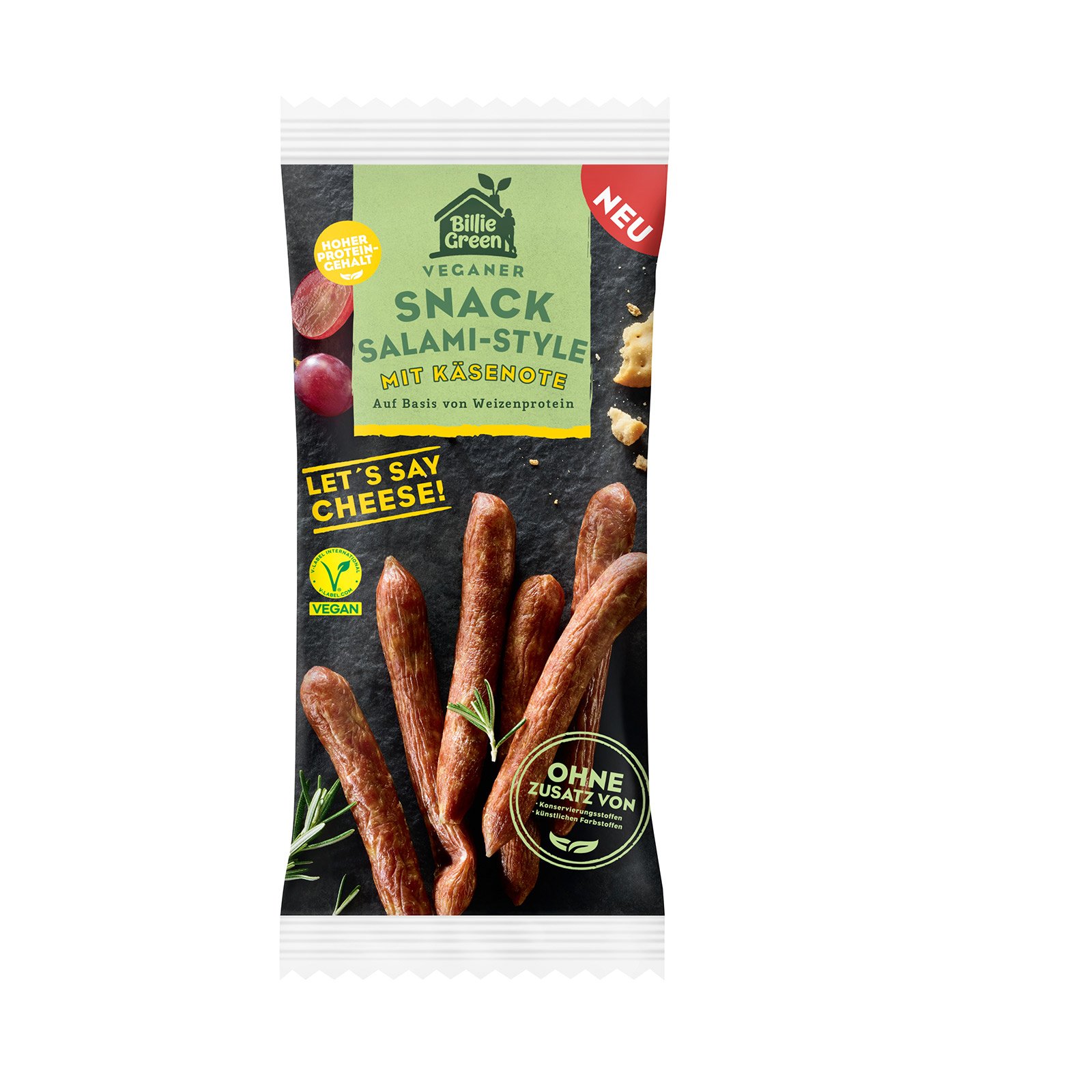 Billie Green Vegane Salami Snack Käse