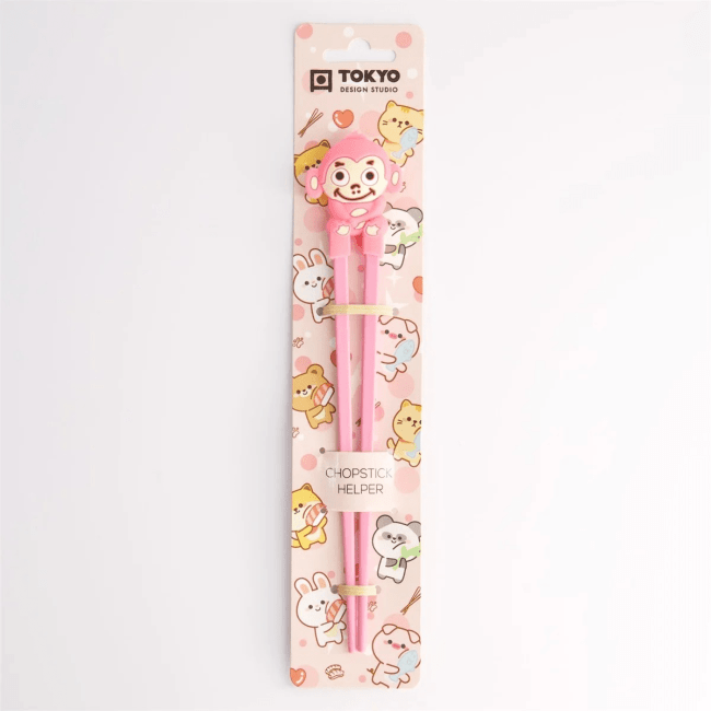 Tokyo Kinder Eetstokjes Aap Roze 22cm