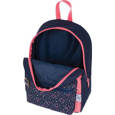 Petit Sac à dos Chaton - 1 compartiment - corail et marine - Oberthur