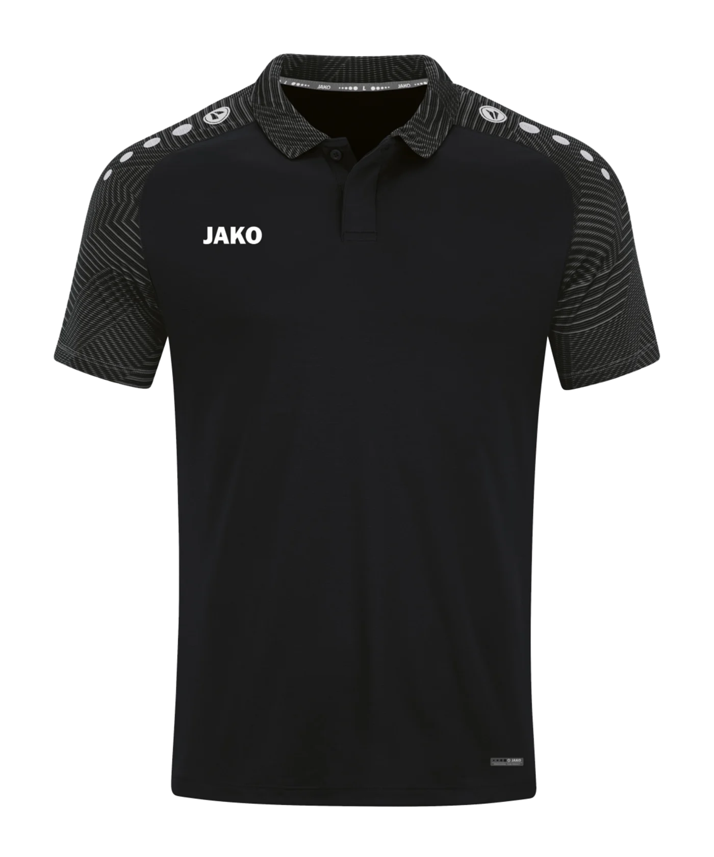 JAKO Performance Polo Kids Schwarz Grau F804