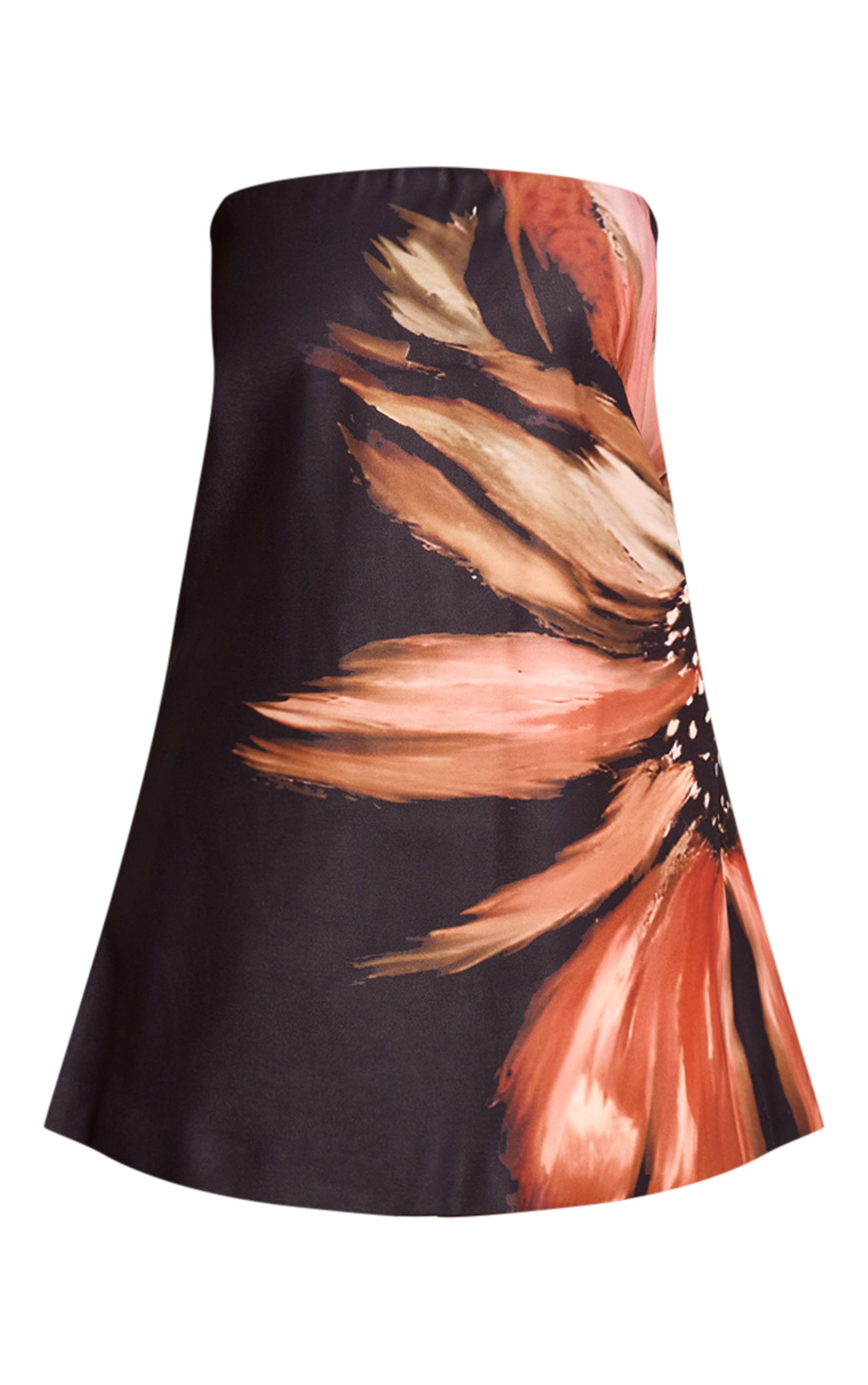 Noir Robe Droite À Imprimé Floral