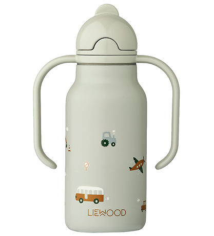 Liewood Trinkflasche - Kimmie - 250 ml - Fahrzeuge/Dove Blue