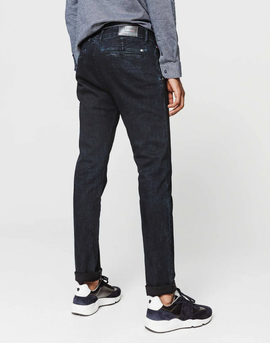 Chino denim délavé marine