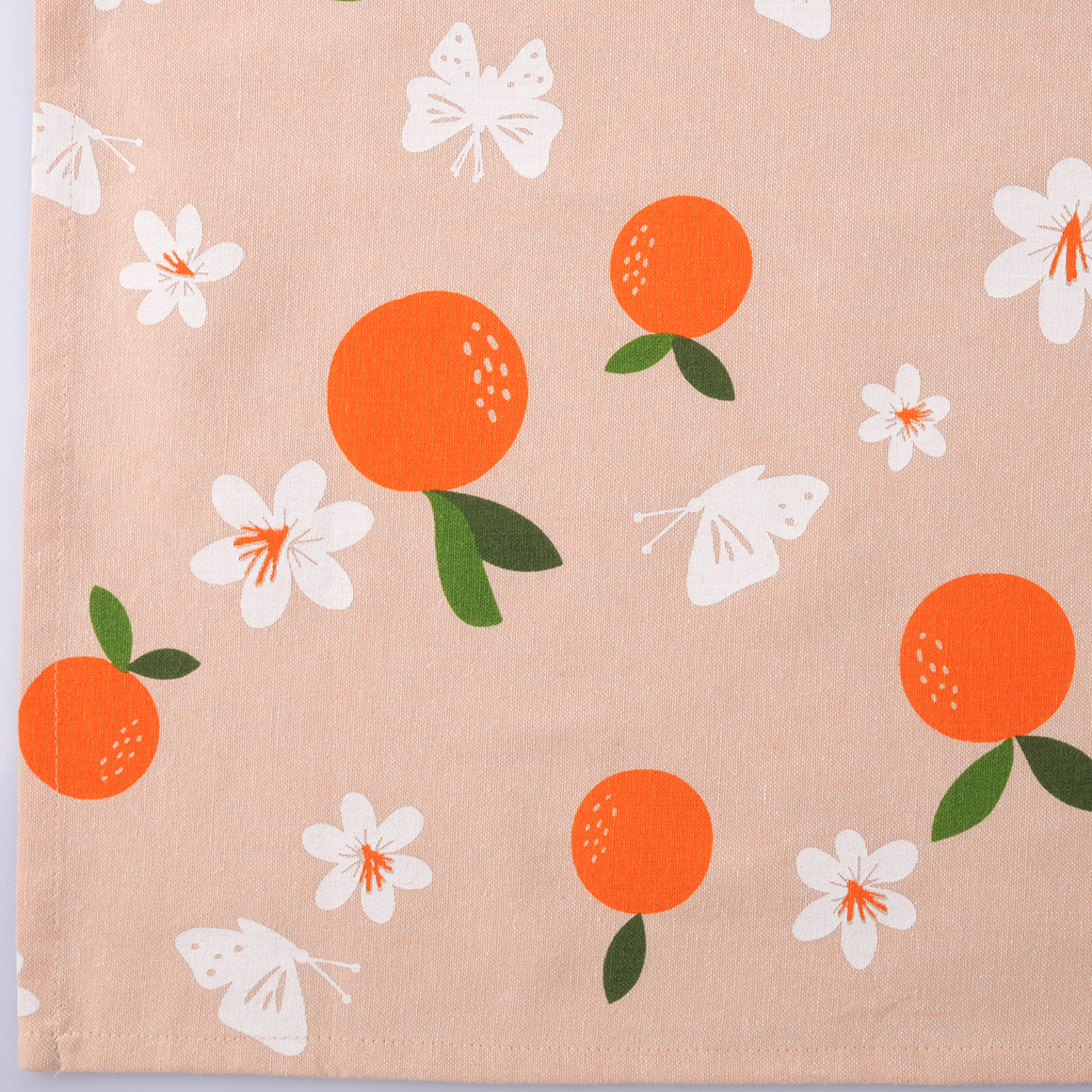 My Home Tischläufer mit Orangen-Motiv apricot / orange / weiss