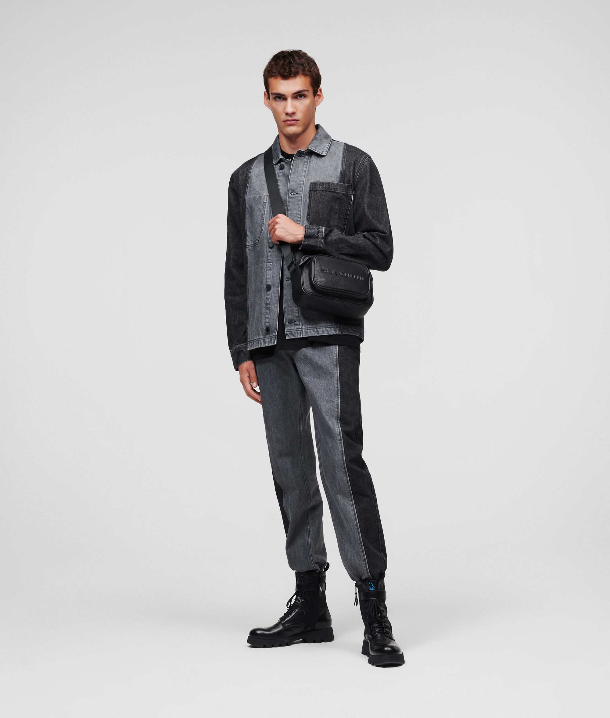 VESTE EN JEAN BICOLORE