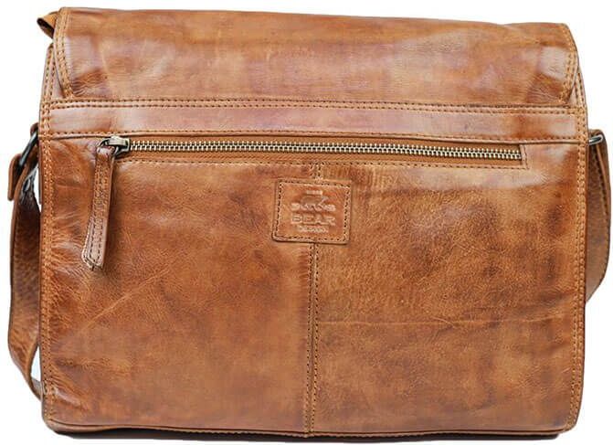 Bear Design Hanna Leren Overslagtas / Schoudertas - Cognac