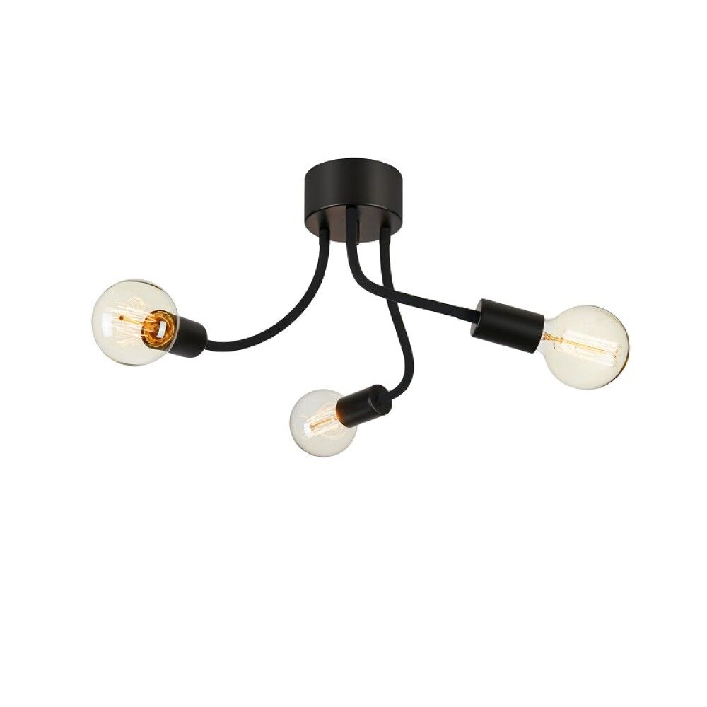 TAKLAMPE MARKSLÖJD MEDUSA SVART 44CM