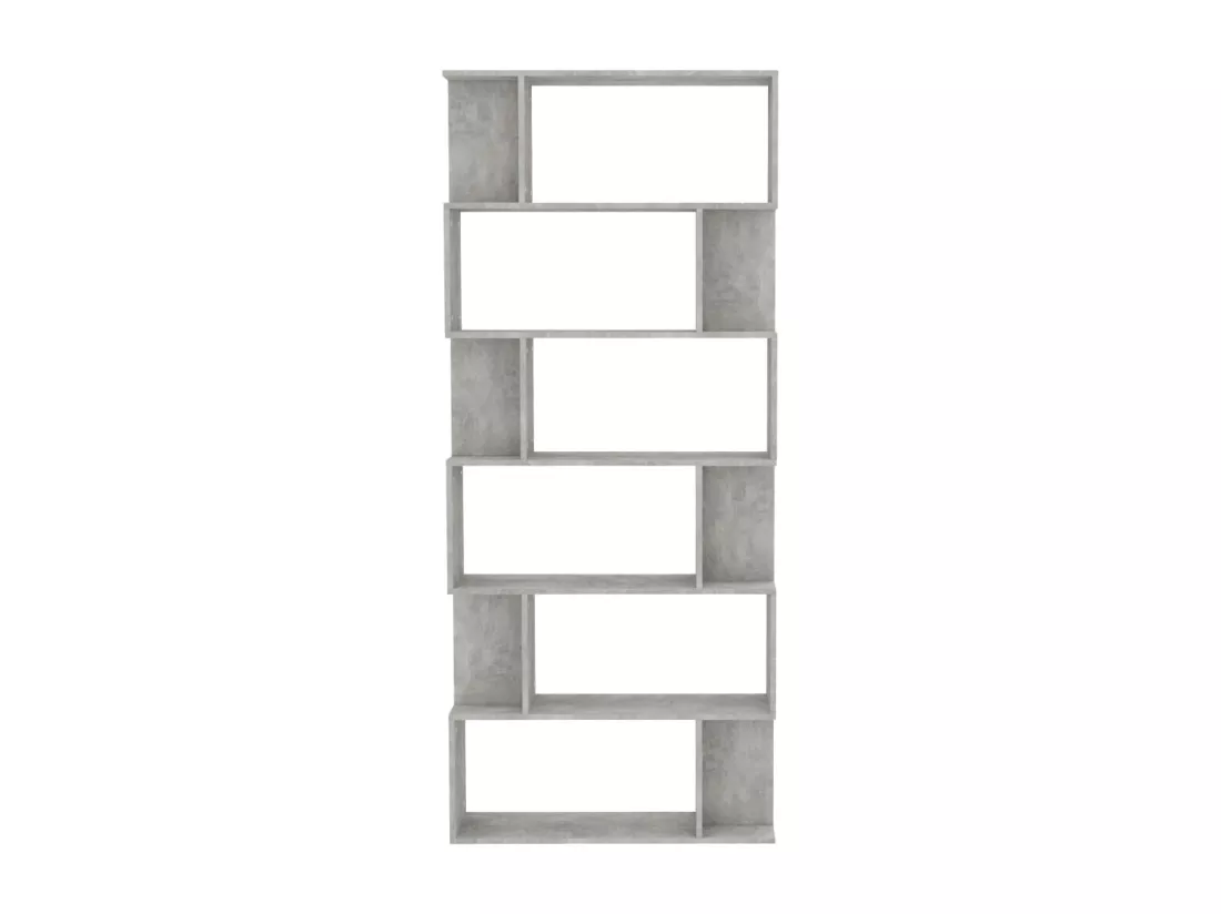 Bibliothèque/Séparateur de pièce Gris béton Bois d'ingénierie