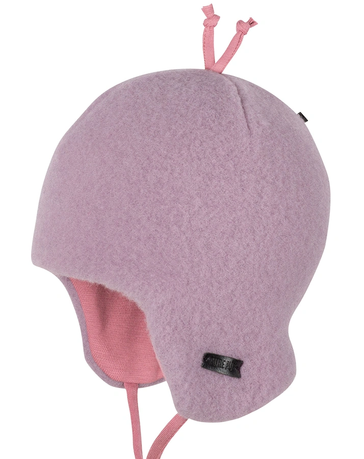 Wollfleece-Bindemütze CUDDLE in mauve