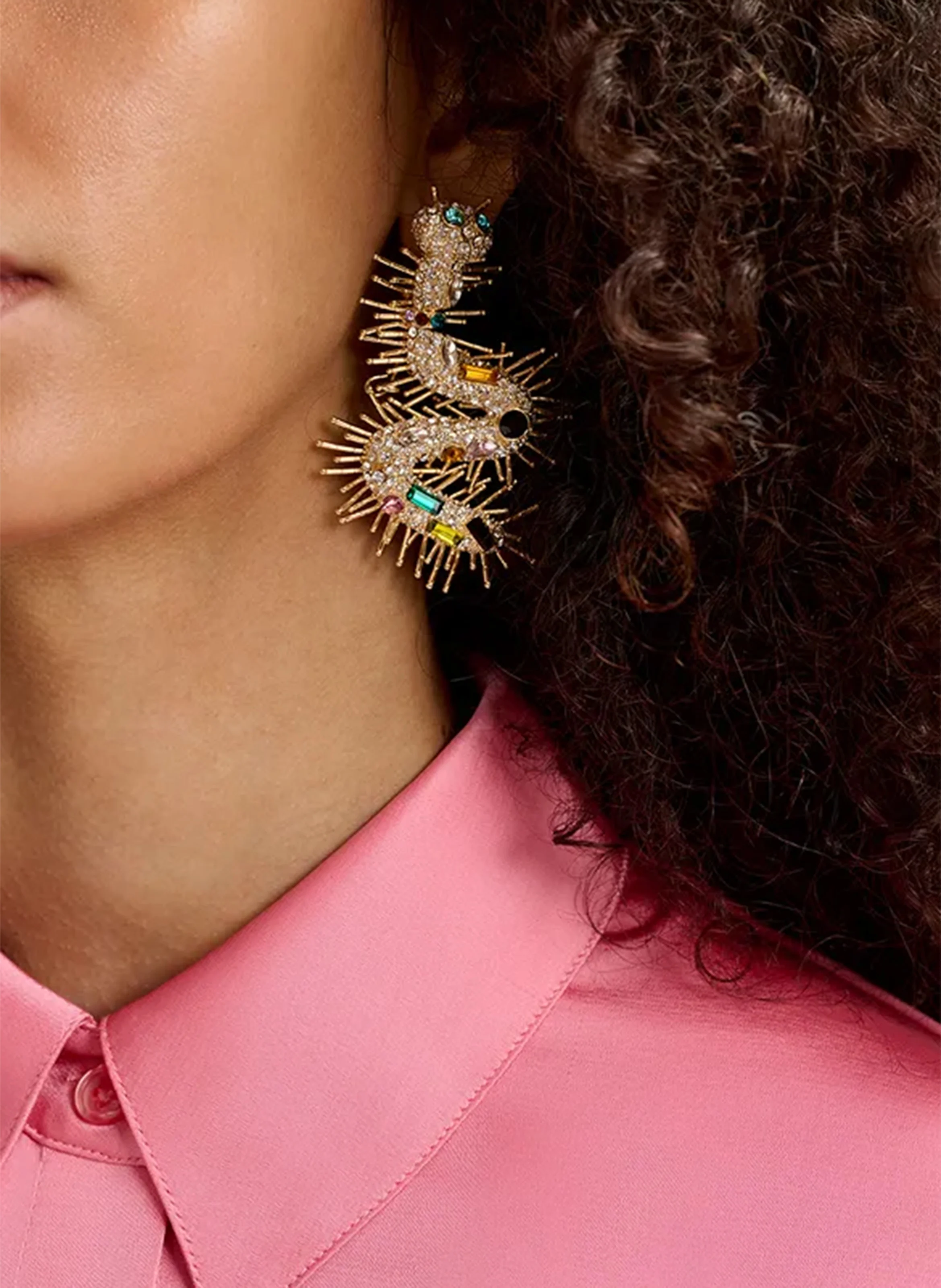 GIMMY - Boucles d'oreilles pendantes en laiton mélangé | Multicolore