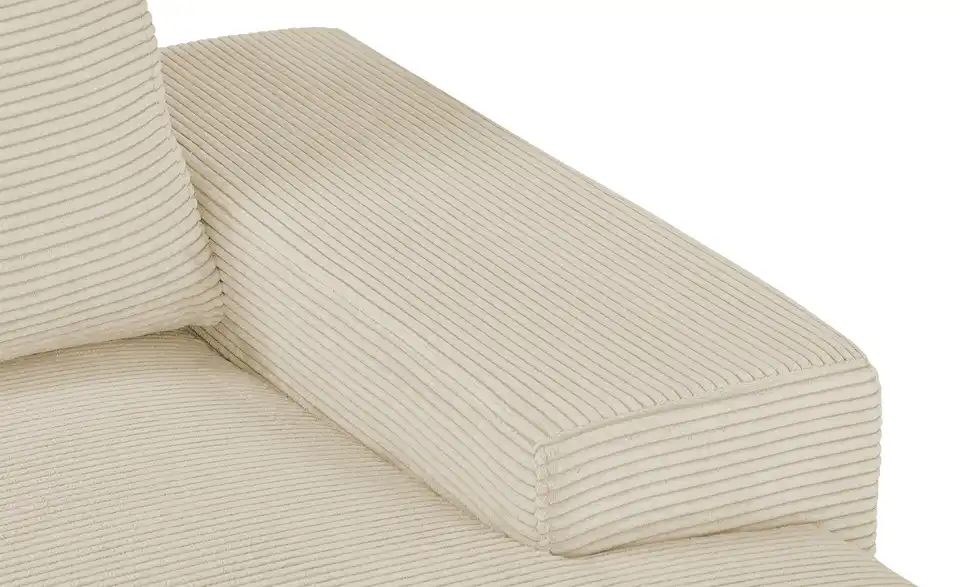 Ecksofa Rome Creme rechts Cordstoff