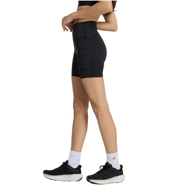 Short trail NEW BALANCE NB SLEEK POCKET HIGH RISE SHORT 6 IN W BLACK