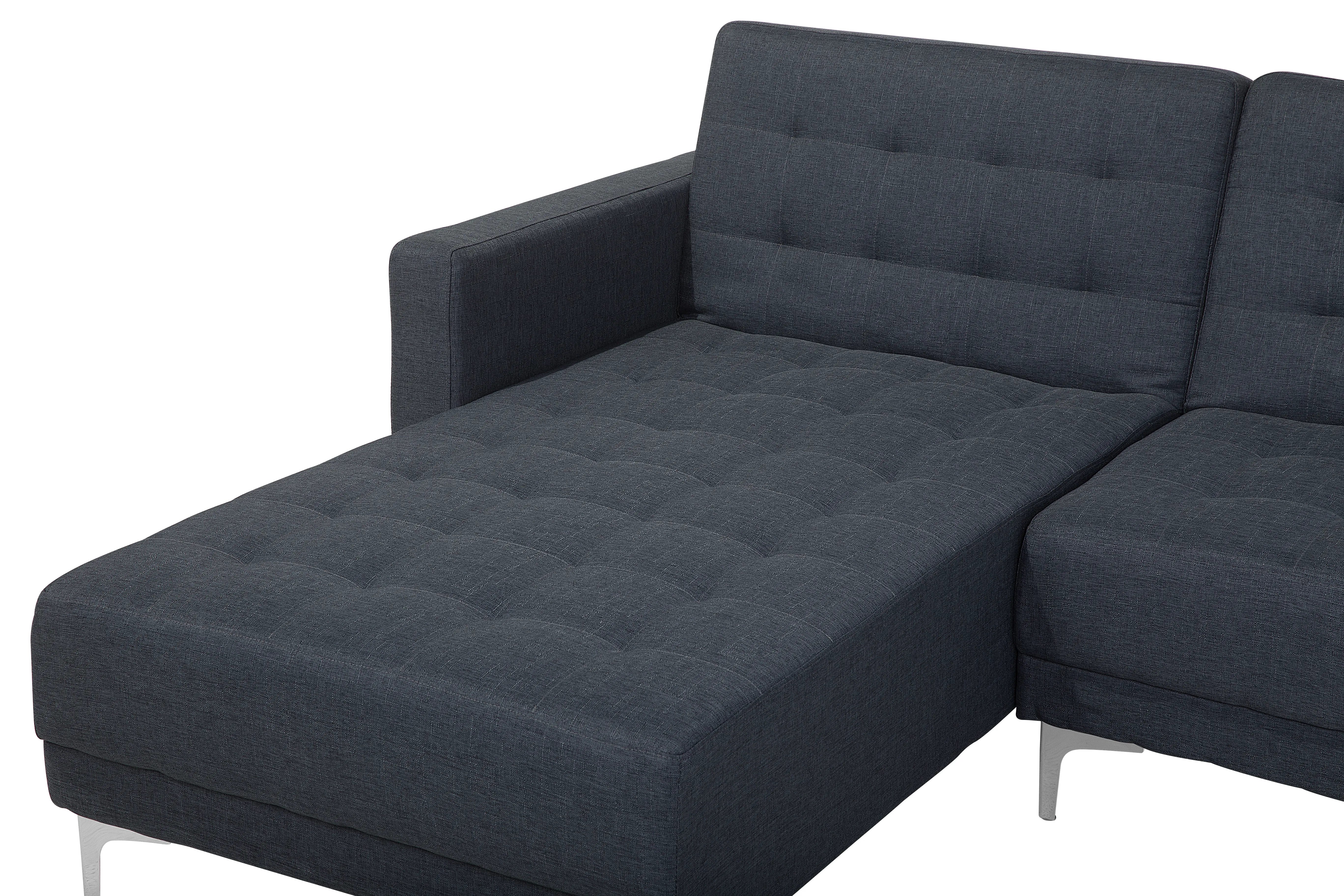 Modulaire U-vormige slaapbank 5-zits ABERDEEN Stof Donkergrijs