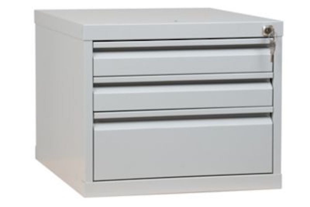 PROREGAL Sparrow Onder-Werkplaats Opbergkast voor Cricket Werkbank met 3 Laden HxBxD 38 x 46 x 55 cm Grijs