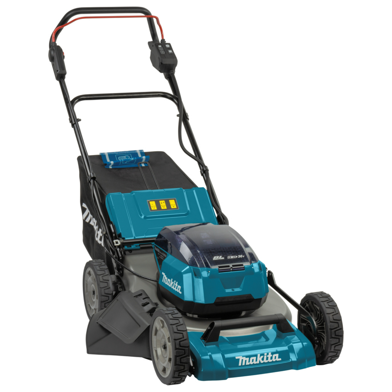Makita DLM530PT4 LXT 2x18V Li-Ion accu grasmaaier set (4x 5,0Ah) - 53cm - 10cm - koolborstelloos