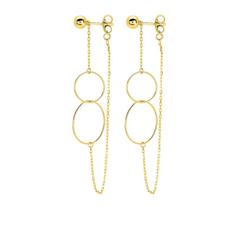 Boucles d'oreilles pendantes Femme - Or 18 Carats